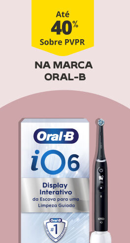 At&eacute; 40% PVPR Na marca Oral B