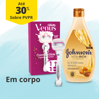 At&eacute; 30% sobre PVPR em corpo