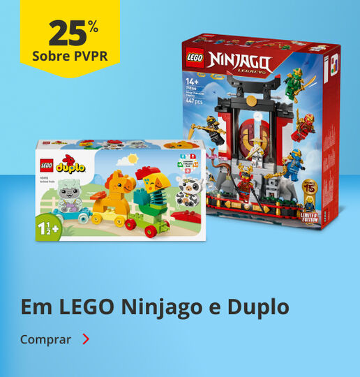 25% PVPR em LEGO Ninjago e Duplo