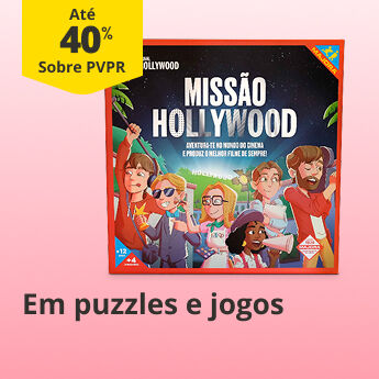 At&eacute; 40% PVPR em jogos e puzzles