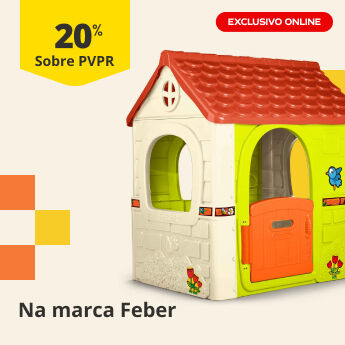20% PVPR na marca Feber. Exclusivo Online.