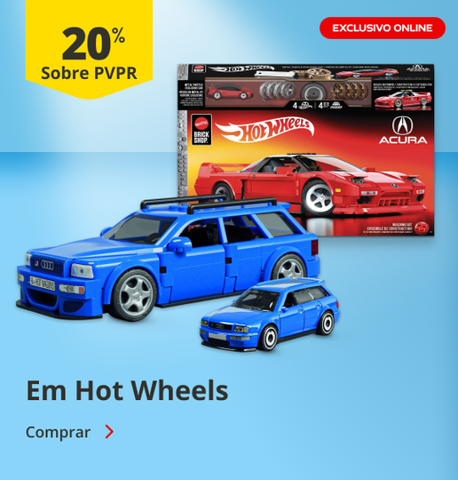 20% em hot wheels