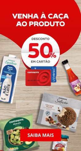 Venha &agrave; ca&ccedil;a ao produto e aproveite 50% de desconto em Cart&atilde;o Continente