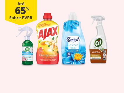 At&eacute; 65% PVPR em limpeza da casa