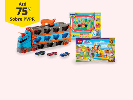 null Até 75%PVPR em centenas de brinquedos