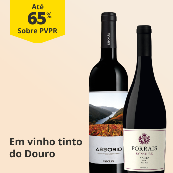 At&eacute; 65% PVPR em Vinho Tinto do Douro
