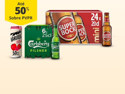 At&eacute; 50% PVPR em Cervejas e Sidras