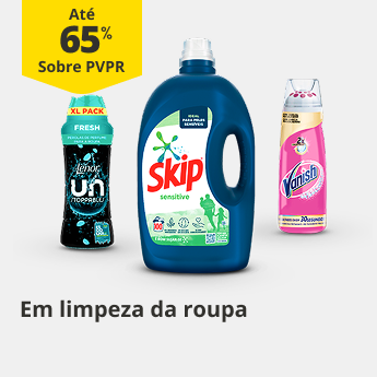 At&eacute; 65% PVPR em Limpeza da Roupa