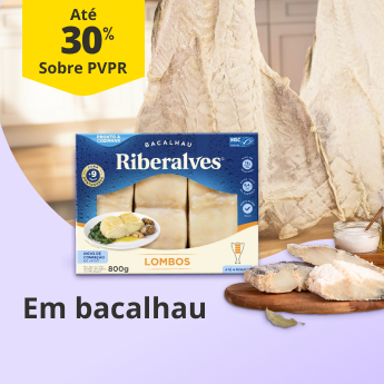 At&eacute; 30% PVPR em Bacalhau 