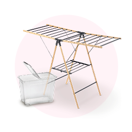 Produtos de lavandaria e organização