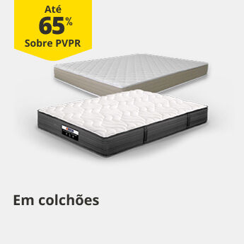 Até 65% PVPR em Colchões Até 65% PVPR em Colchões