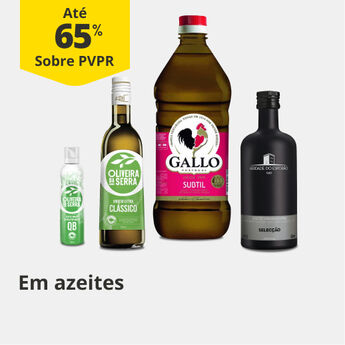 At&eacute; 65% PVPR em Azeites