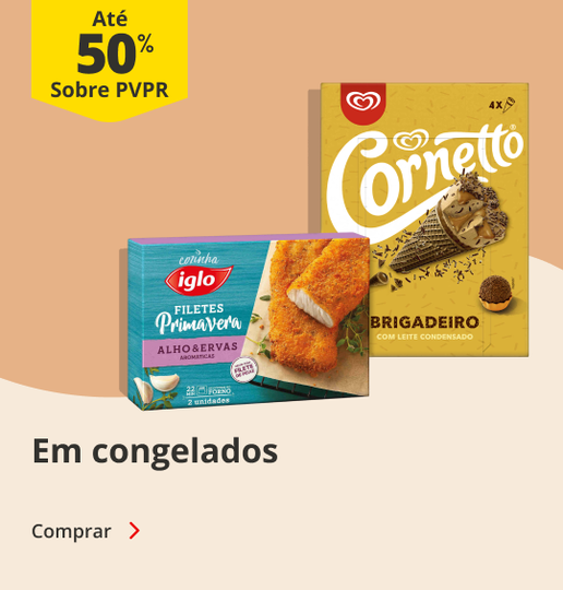 At&eacute; 50% PVPr em Congelados