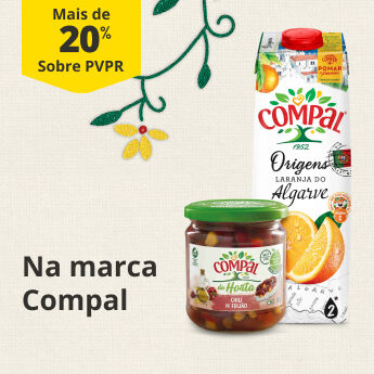 Mais de 20% na marca Compal