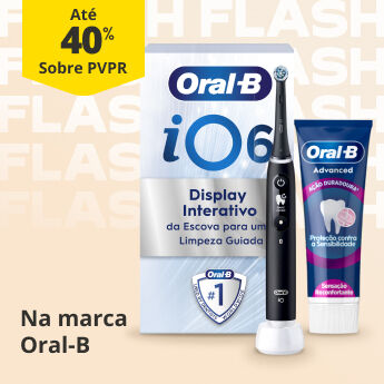 At&eacute; 40% PVPR Na marca Oral-B