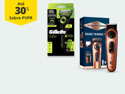 At&eacute; 30% PVPR em m&aacute;quinas de barbear 