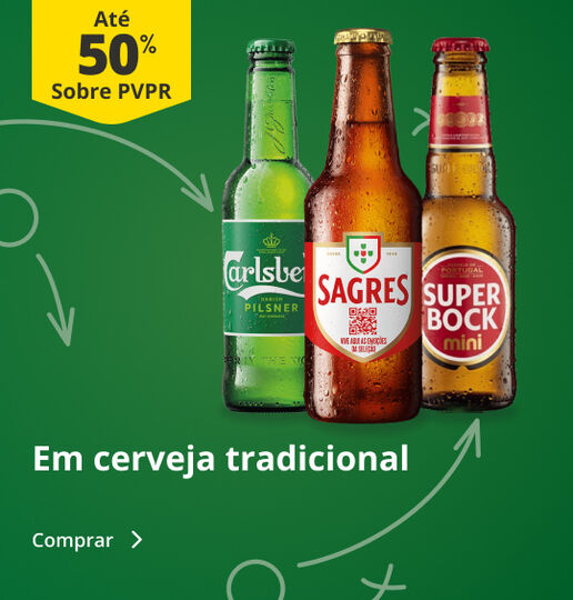 At&eacute; 50% PVPR em Cerveja Tradicional