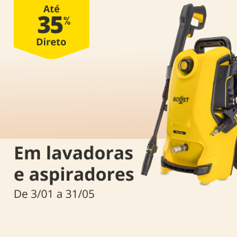 At&eacute; 35% Desconto Direto em lavadoras e aspiradores. De 3/01 a 31/05