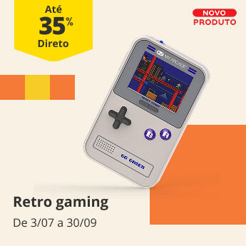At&eacute; 35% Desconto Direto em Retro gaming. De 3/07 a 30/09