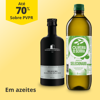 At&eacute; 70% PVPR em Azeites