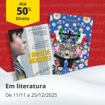 Até 50% desconto direto em literatura