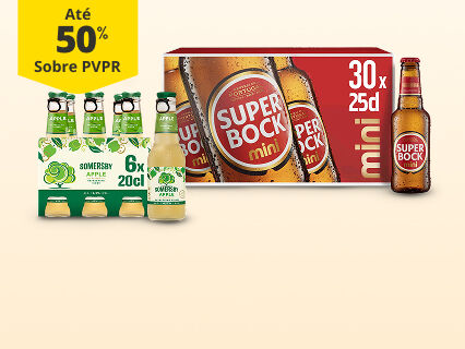 At&eacute; 50% PVPR em Cervejas e Sidras