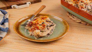 Receita Escalopes de Peru Gratinados