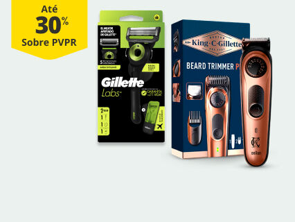 At&eacute; 30% PVPR em m&aacute;quinas de barbear 
