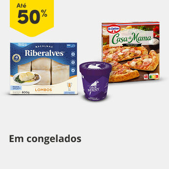 Até 50% em Congelados 