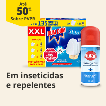 At&eacute; 50% PVPR em Inseticidas e Repelentes