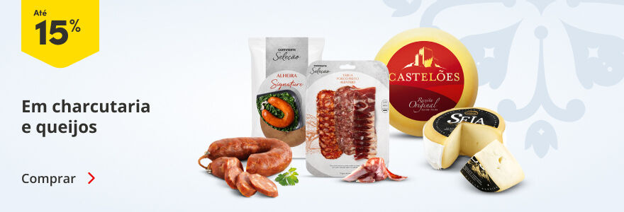 Até 15% em Charcutaria e Queijos