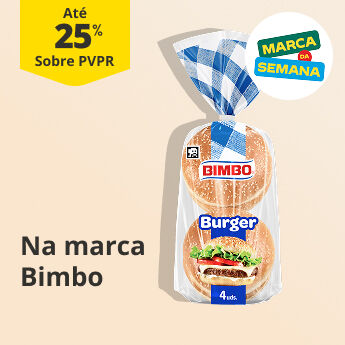 At&eacute; 25% PVPR na marca da semana Bimbo