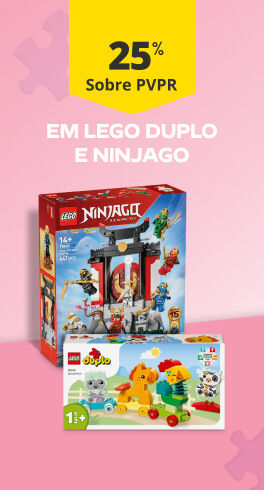 25% PVPR em LEGO Duplo e Ninjago