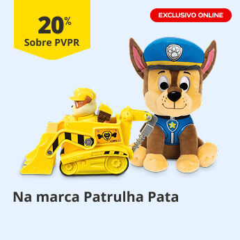 20% PVPR em Patrulha Pata. Exclusivo Online.