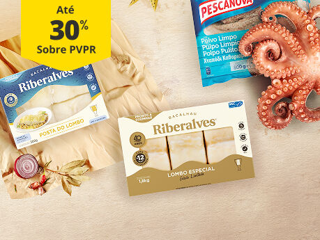 Até 30% PVPR em Bacalhau e Polvo