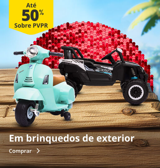 Até 50% sobre PVP Recomendado em brinquedos de exterior