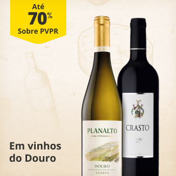 At&eacute; 70% PVPR em Vinho do Douro
