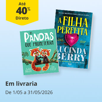 At&eacute; 40% Desconto Direto em Livraria. De 1 a 31/05