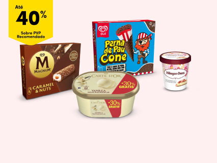 Até 40% PVPR em Gelados 