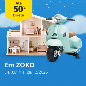 Até 50% Direto em Zoko. De 03/11 a 28/11/2025