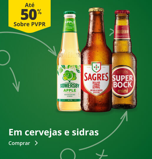 At&eacute; 50% PVPR em Cervejas e Sidras