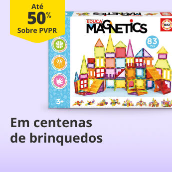 At&eacute; 50% PVPR em centenas de brinquedos