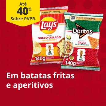 At&eacute; 40% PVPR em Batas Fritas e aperitivos
