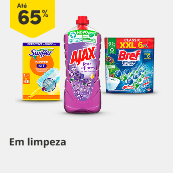 Até 65% em Limpeza