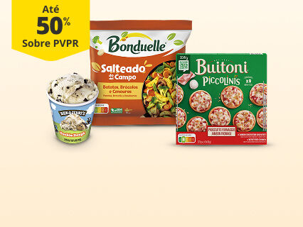 At&eacute; 50% PVPR em Congelados 