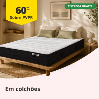 60% sobre PVPR em Colch&otilde;es com entrega gr&aacute;tis