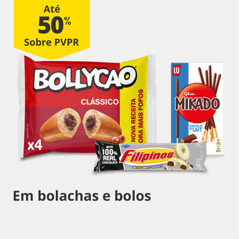 At&eacute; 50% PVPR em Bolachas e Bolos