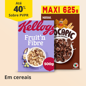 At&eacute; 40% PVPR em Cereais