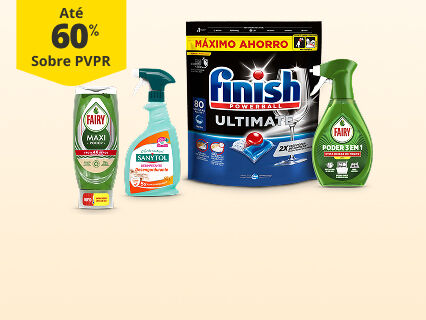 At&eacute; 60% PVPR em limpeza da cozinha