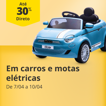 At&eacute; 30% Direto em carros e motas el&eacute;tricas- De 26/02 a 30/09